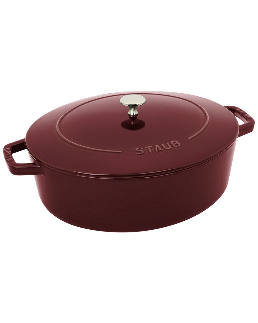 Staub Cast Iron 6.25qt Grenadine Shallow Oval Dutch Oven