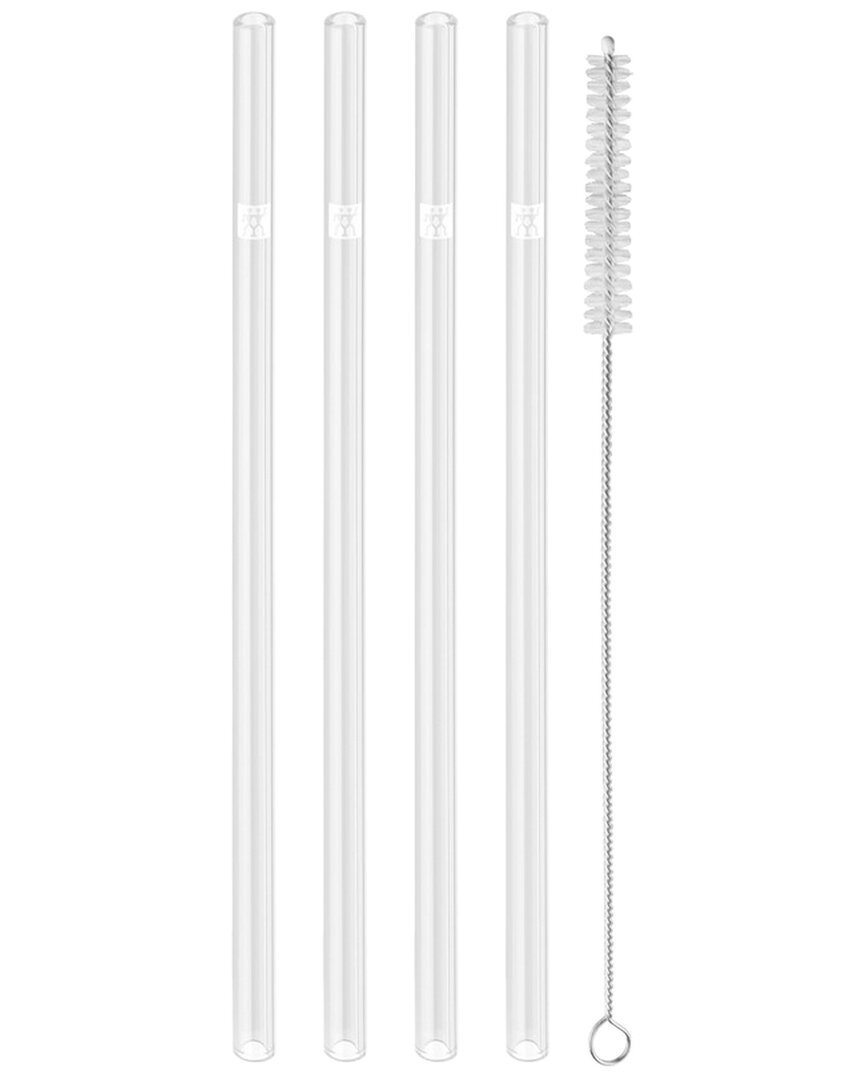 Zwilling J.a. Henckels Sorrento 5pc Straight Glass Straw Set