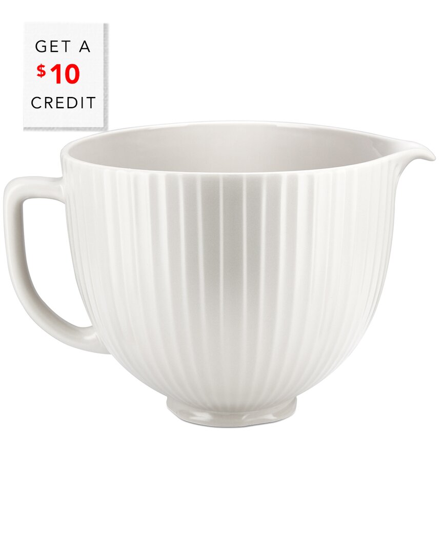 Kitchenaid 5qt Classic Columns Ceramic Bowl For Tilt-head Stand Mixers$10 Credit With $10 Credit