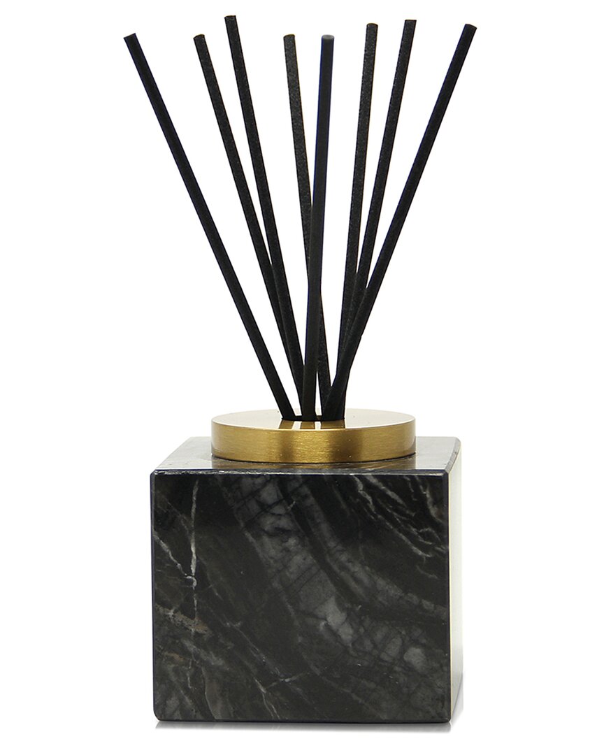 Shop Vivience Marble Reed Diffuser, Cold Water Scent In Black