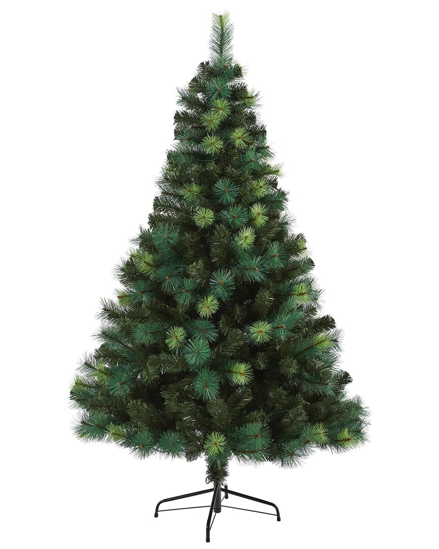 Nearly Natural 6ft. Assorted Green Scotch Pine Artificial Christmas Tree In Green