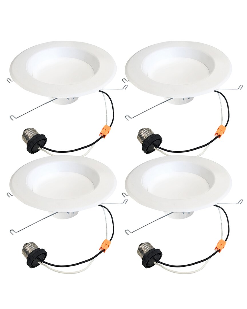 Shop Bulbrite Pack Of (4) 14 Watt Adjustable 5/6in Integrated Led Recessed Downlight