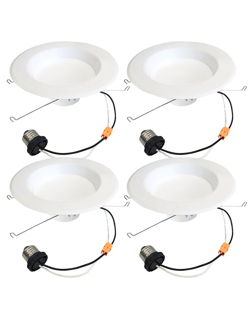 Bulbrite Pack Of (4) 14 Watt Adjustable 5/6in Integrated Led Recessed Downlight