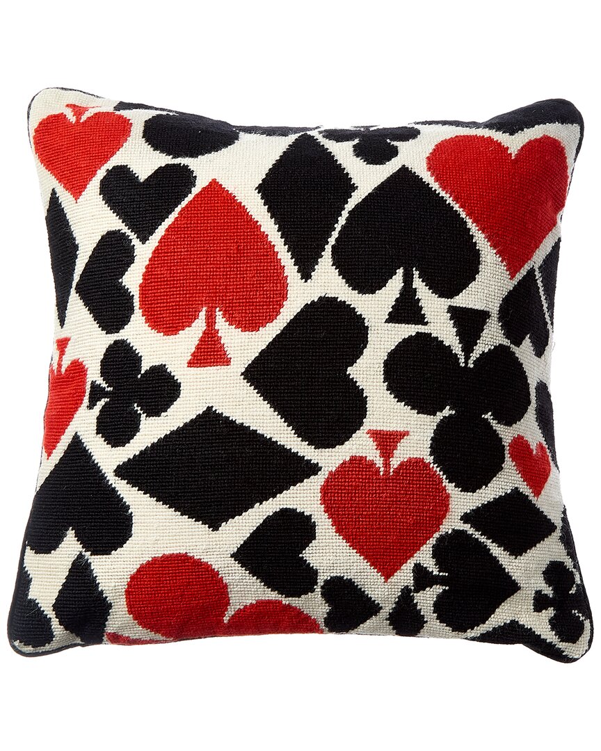 Jonathan Adler Us Kit Dealer's Choice Full Deck Needlepoint Pillow