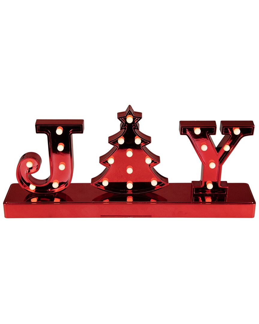 Northern Lights Northlight 6.5in Led Lighted Red Ftjoyft Christmas Marquee Sign In Red