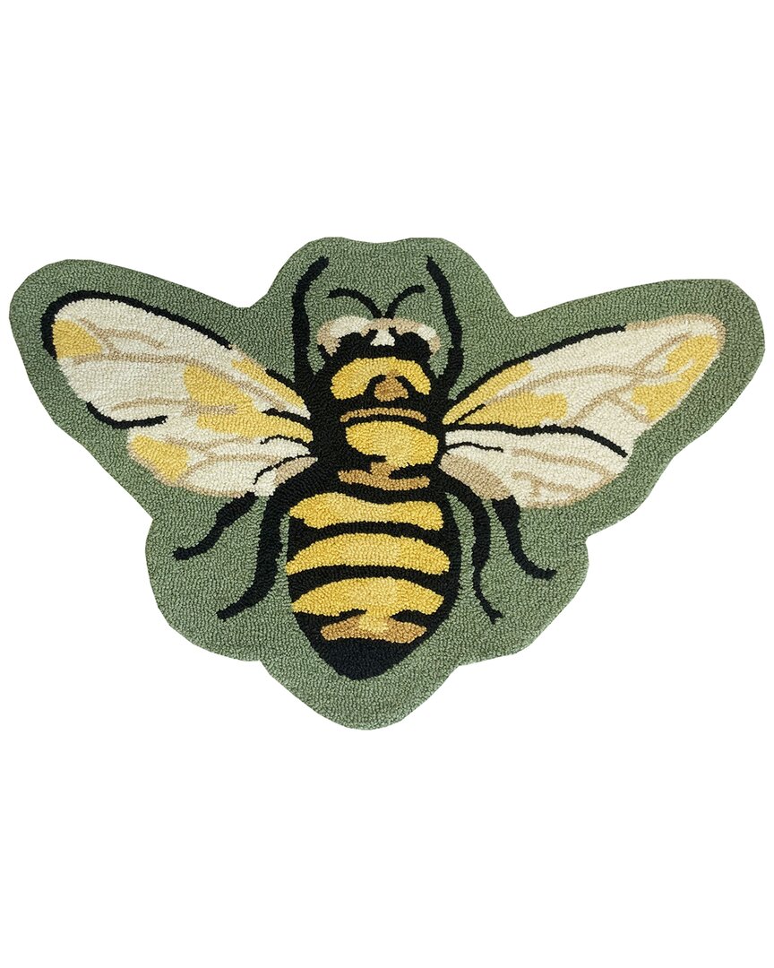 The Rug Market Bee Shape Indoor/outdoor Doormat In Green