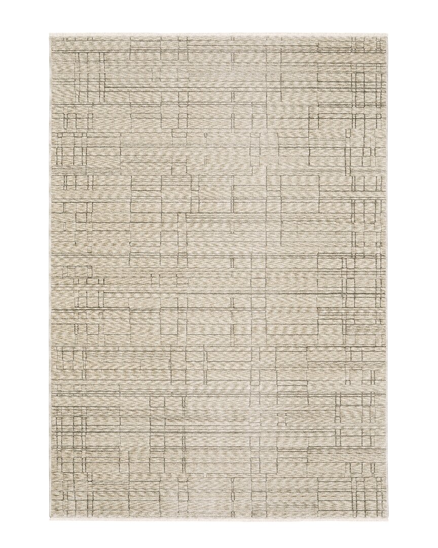 Stylehaven Cameron Transitional Geometric Distressed Rug In Sand