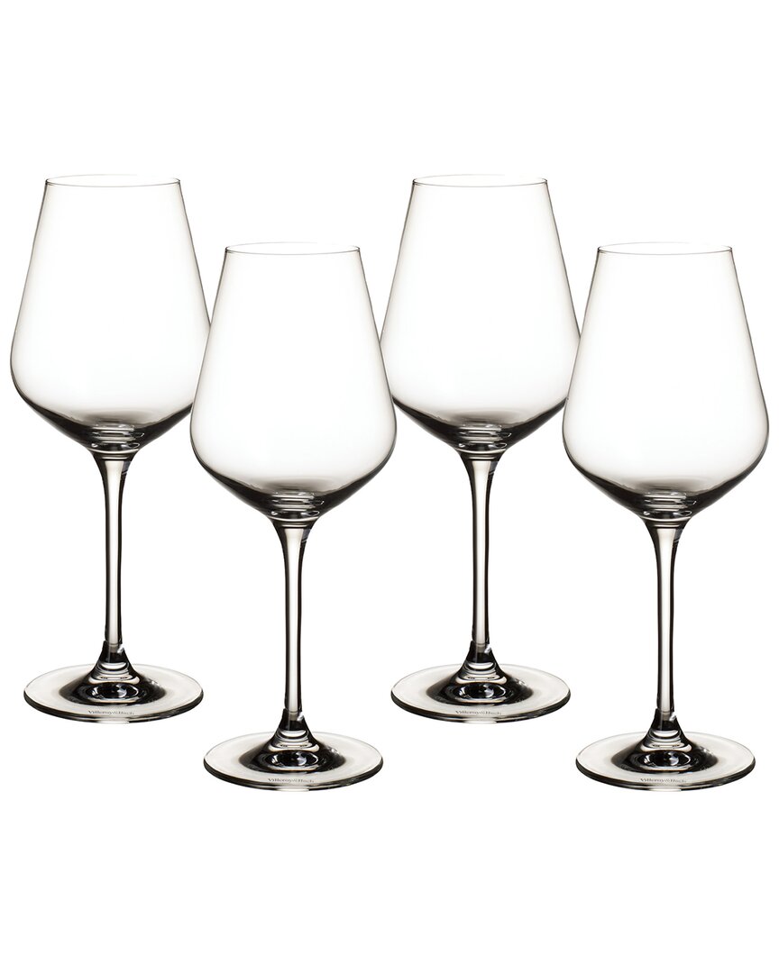 Villeroy & Boch Set Of 4 La Divina Bordeaux Glasses
