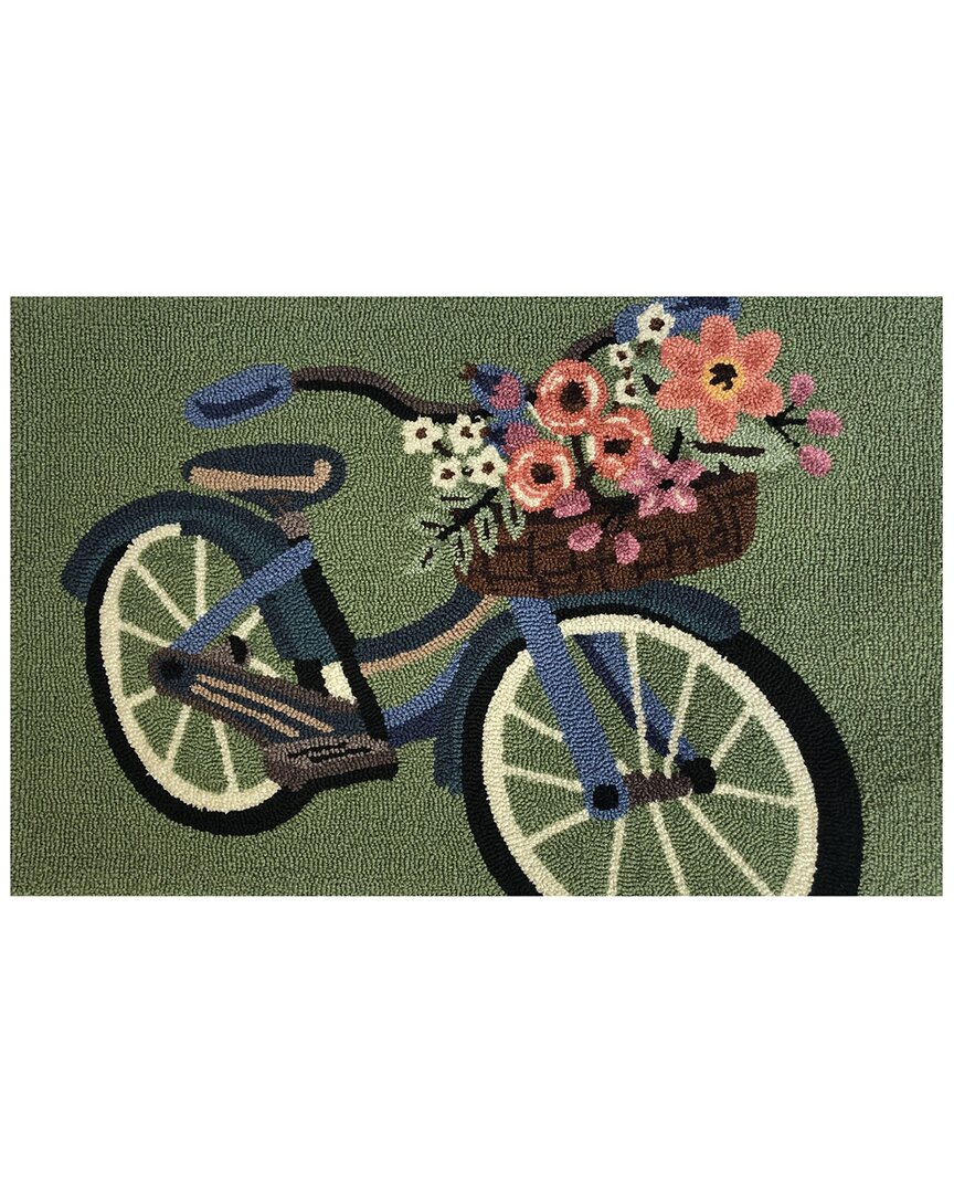 The Rug Market Blossom Bike Doormat In Multi
