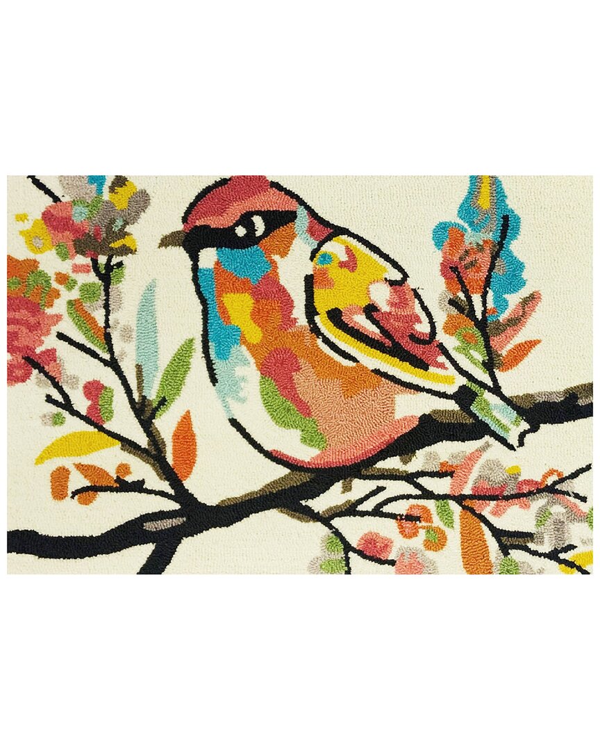 The Rug Market Song Bird Indoor/outdoor Doormat In Blue
