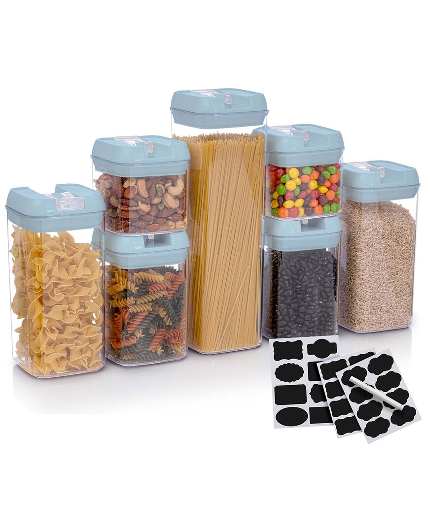 Cheer Collection 7pc Air-tight Food Storage Container Set In Blue