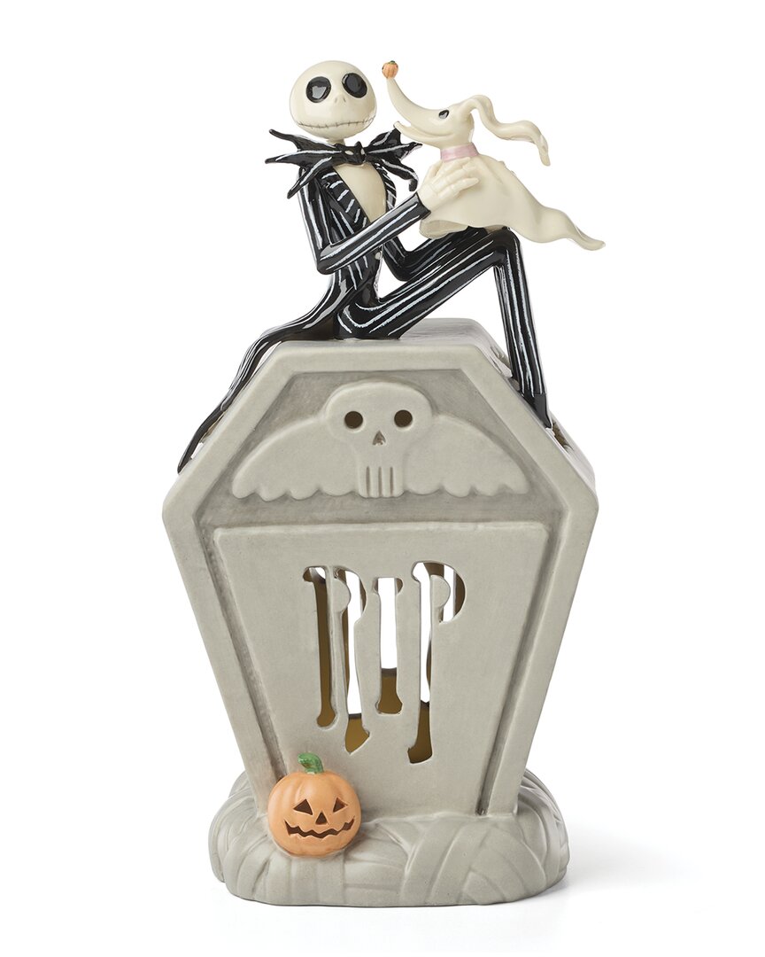 Lenox Nightmare Before Christmas Covered Candy Jar In Gray