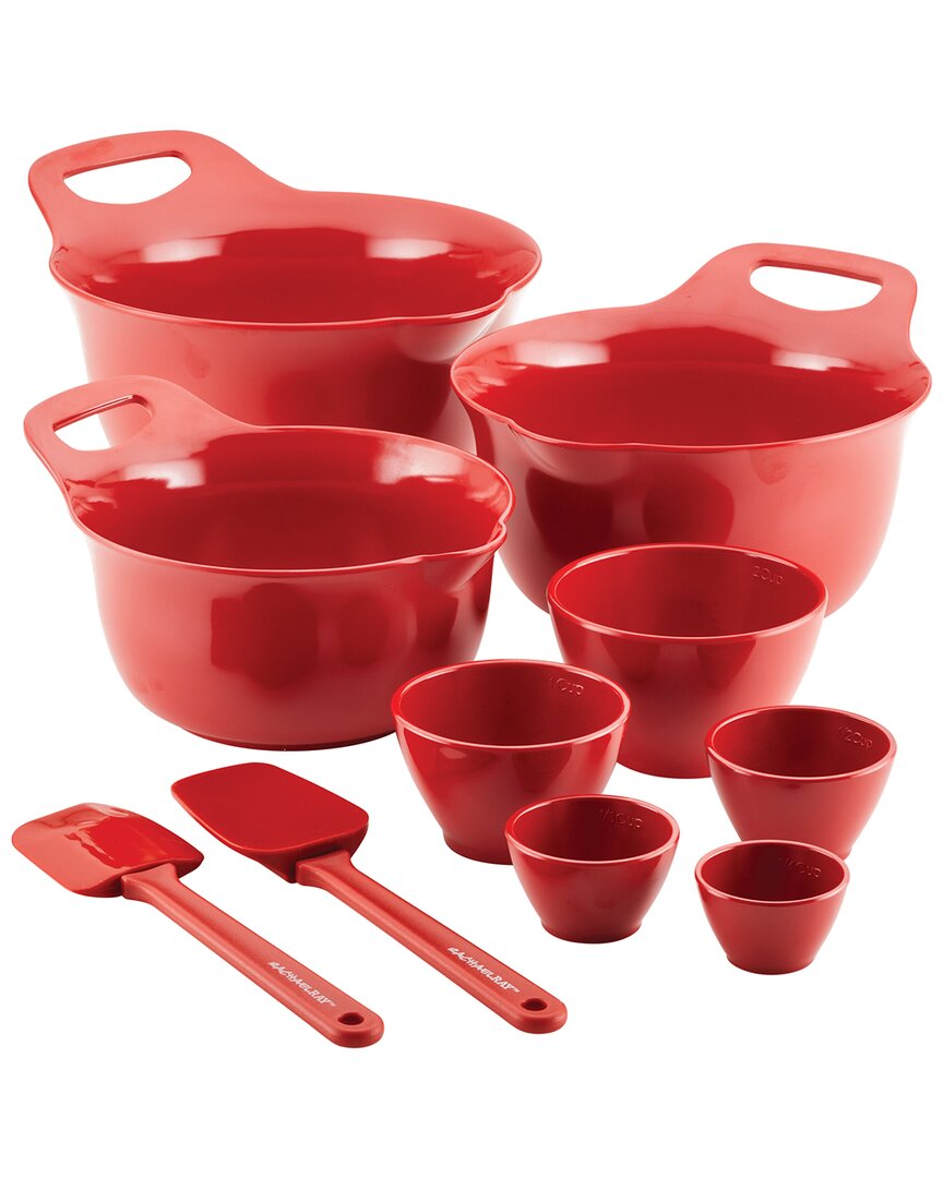 RACHAEL RAY RACHAEL RAY MIX & MEASURE MIXING BOWL MEASURING CUP & UTENSIL 10PC SET 