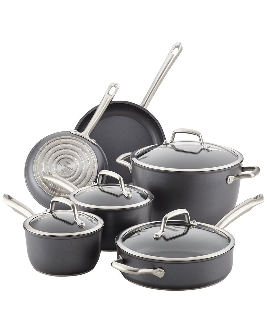 Anolon Accolade Forged Hard-anodized Precision Cookware Set In Beige