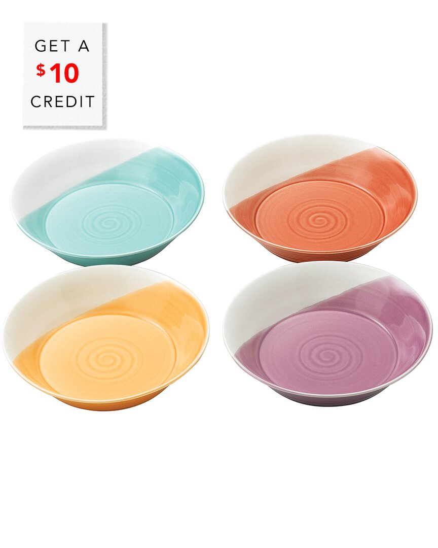 Royal Doulton 1815 Brights Pasta Bowls (set Of 4) With $10 Credit In Multi