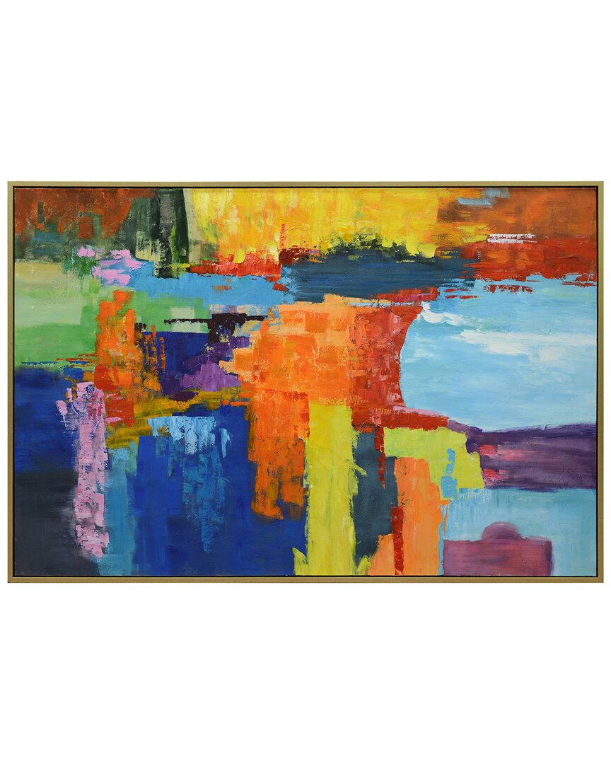 Harp & Finial Barker Framed Canvas Art With 1.5in Frame