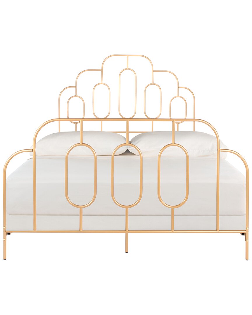 Safavieh Paloma Metal Retro Bed In Gold