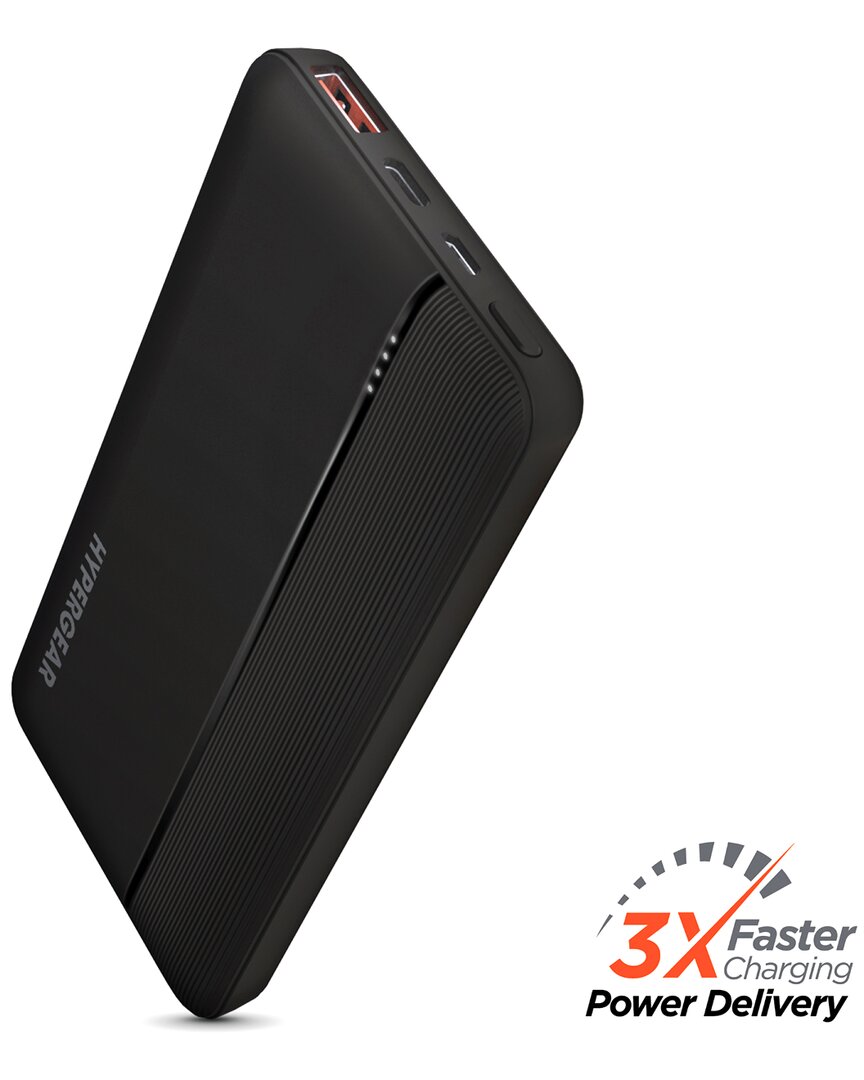 Hypergear 10000mah 20w Pd + Usb Power Bank In Black