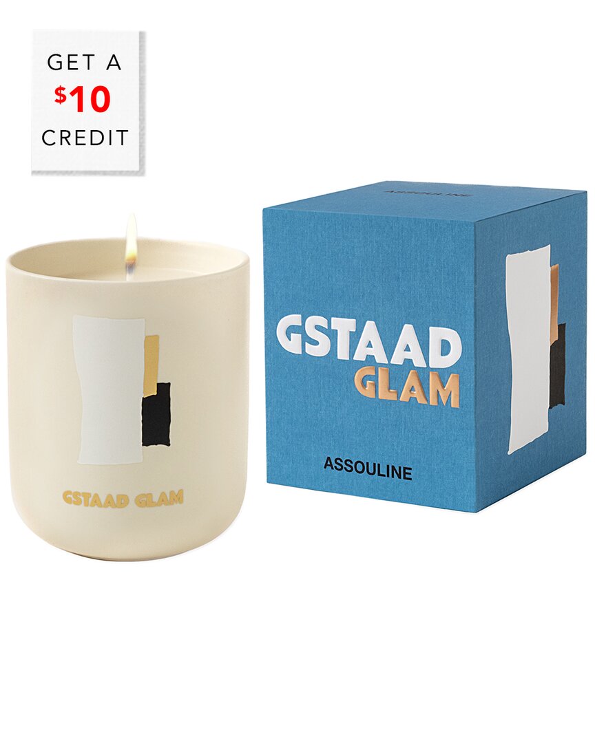 Shop Assouline Gstaad Glam Travel From Home Candle With $10 Credit In White