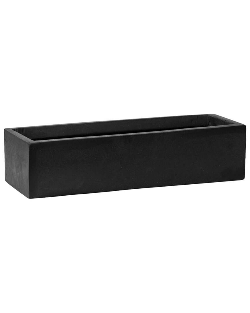 Creative Displays Pottery Pots Black Rectangular Planter In Black