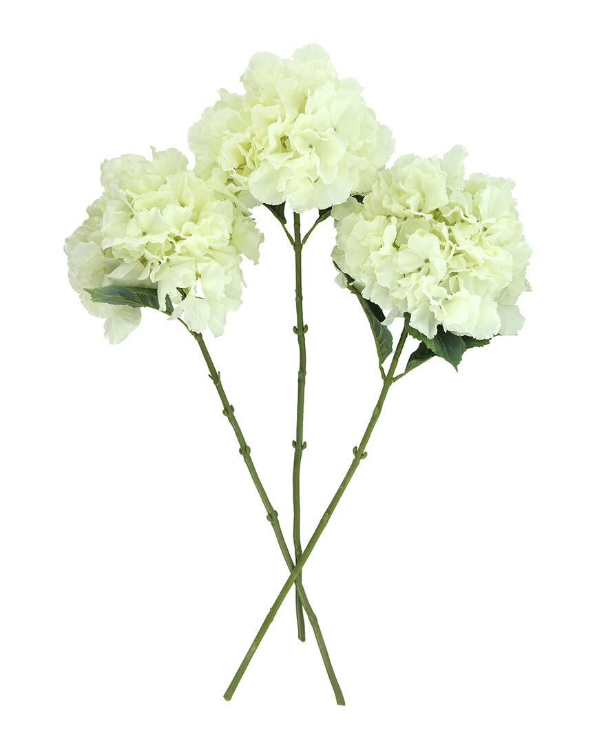 Shop Creative Displays Set Of 3 Cream Hydrangea Floral Stems In White