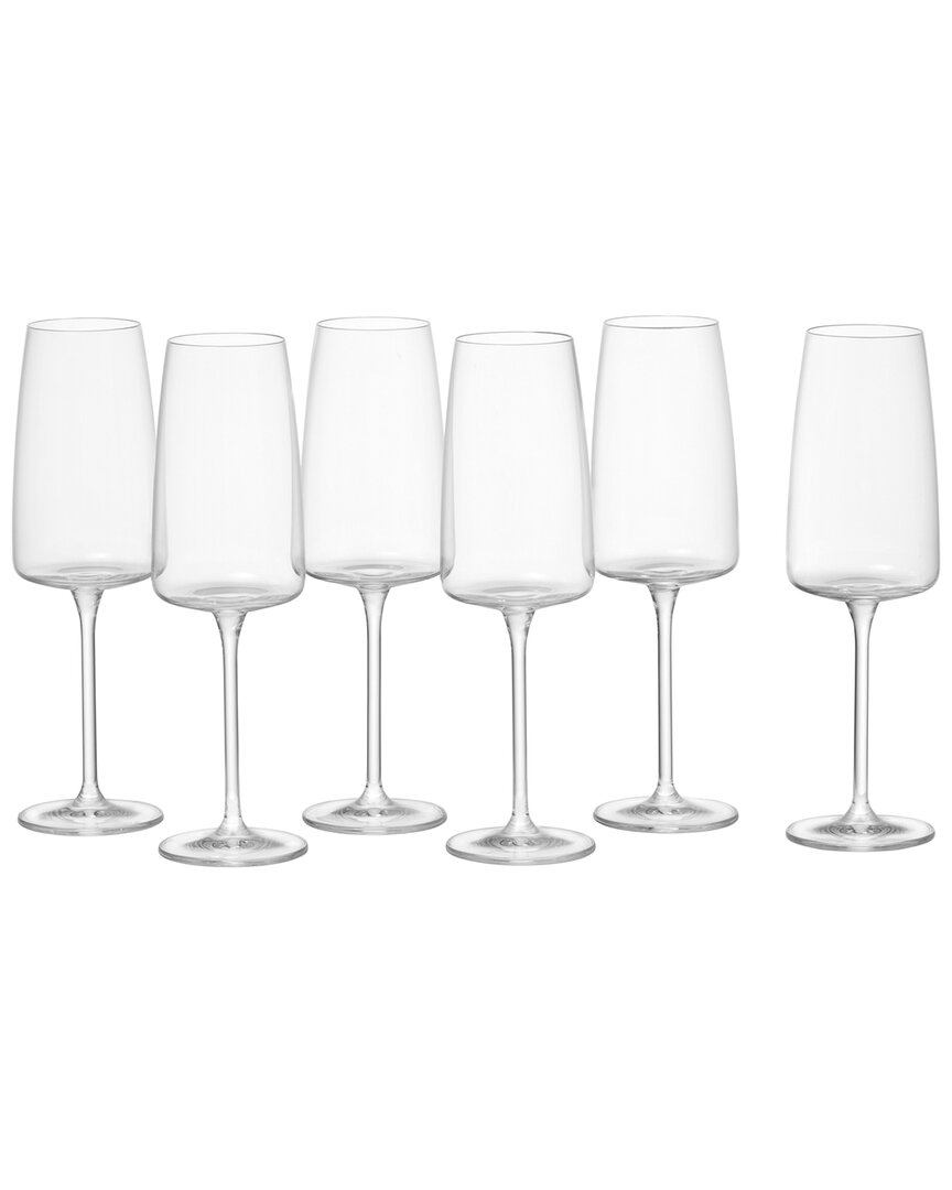 Schott Zwiesel Glas Tritan Sensa Set Of 6 Champagne Flutes In Transparent