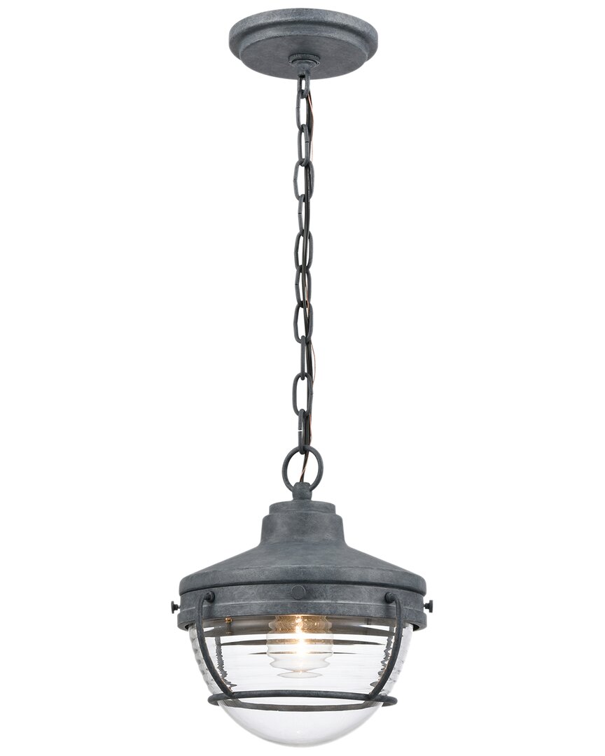 Artistic Home & Lighting Artistic Home Eastport 9'' Wide 1-light Outdoor Pendant In Silver