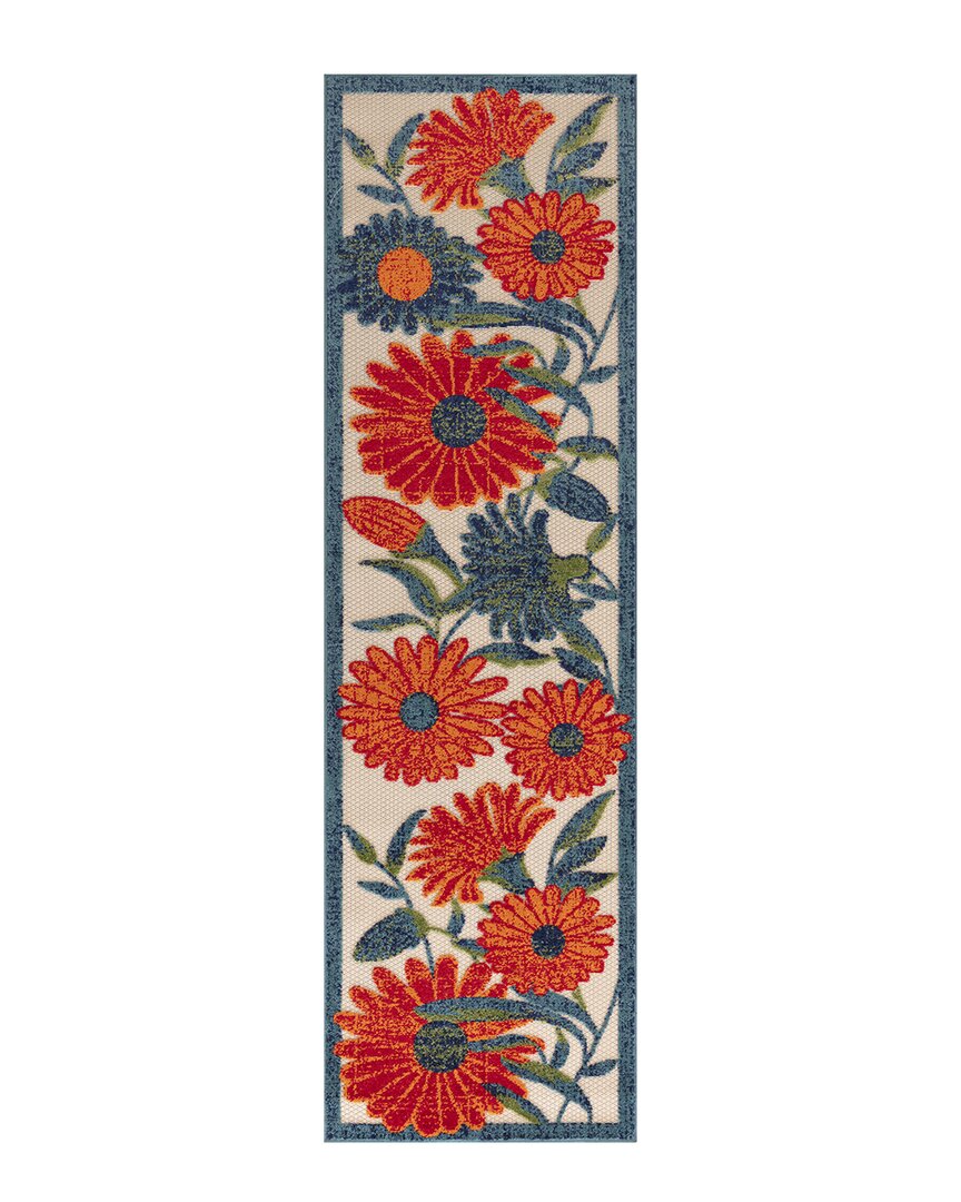 Nourison Aloha Alh33 Polypropylene Area Rug In White