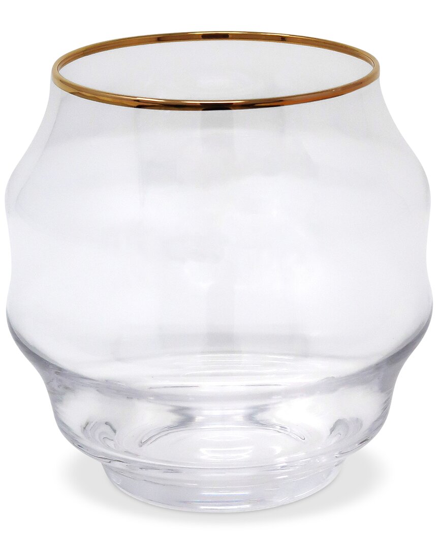 Vivience Set Of 6 Rippled Double Old-fashioned Glasses