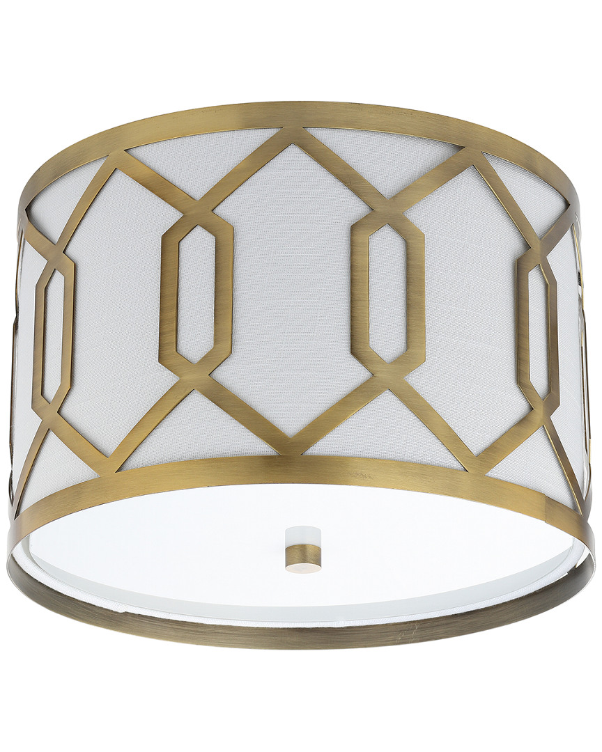 Jonathan Y 2-light Hex Gold Flush Mount