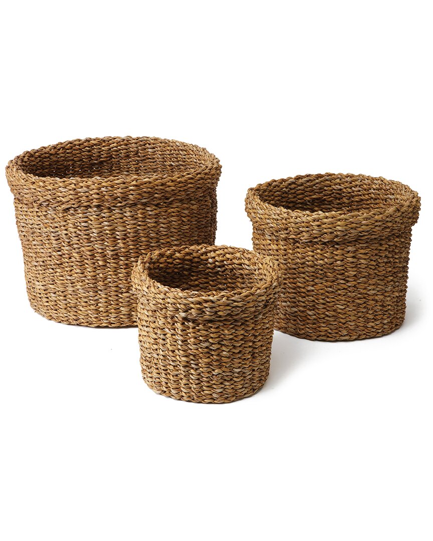 Napa Home & Garden Seagrass Round Baskets In Beige