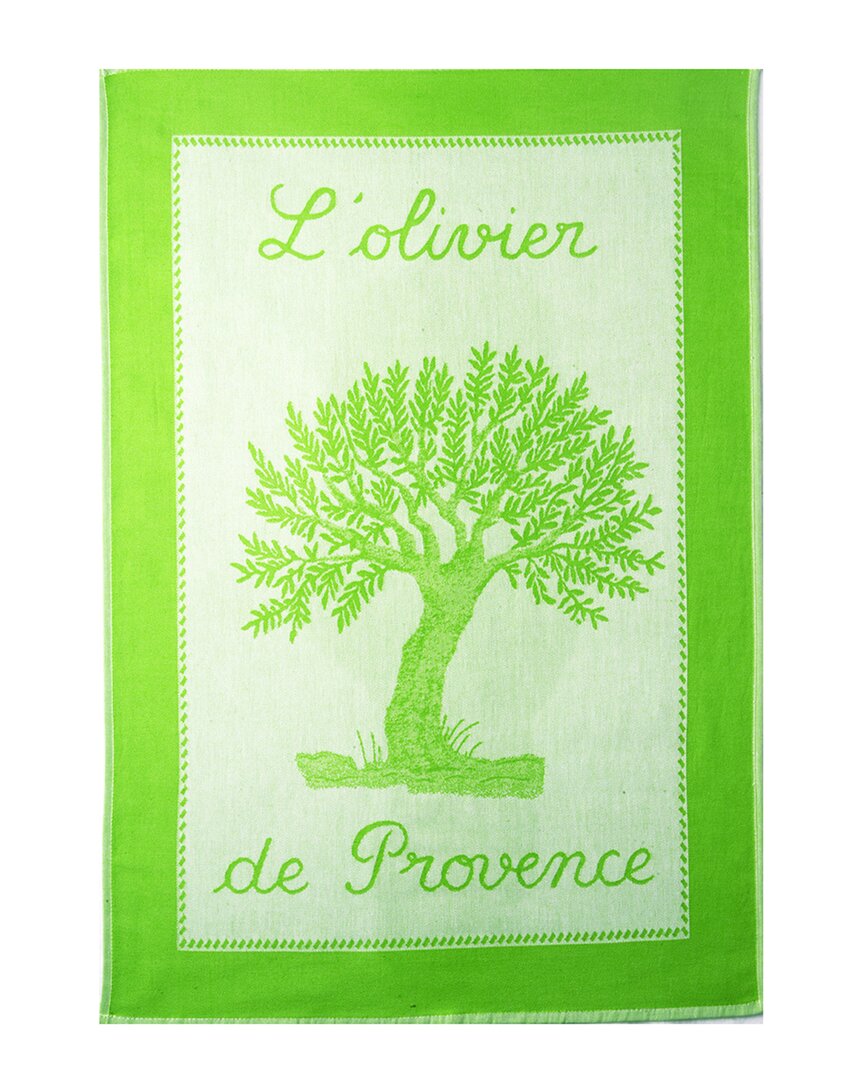 Coucke Olive Tree Tea Towels (set Of 2) In Green