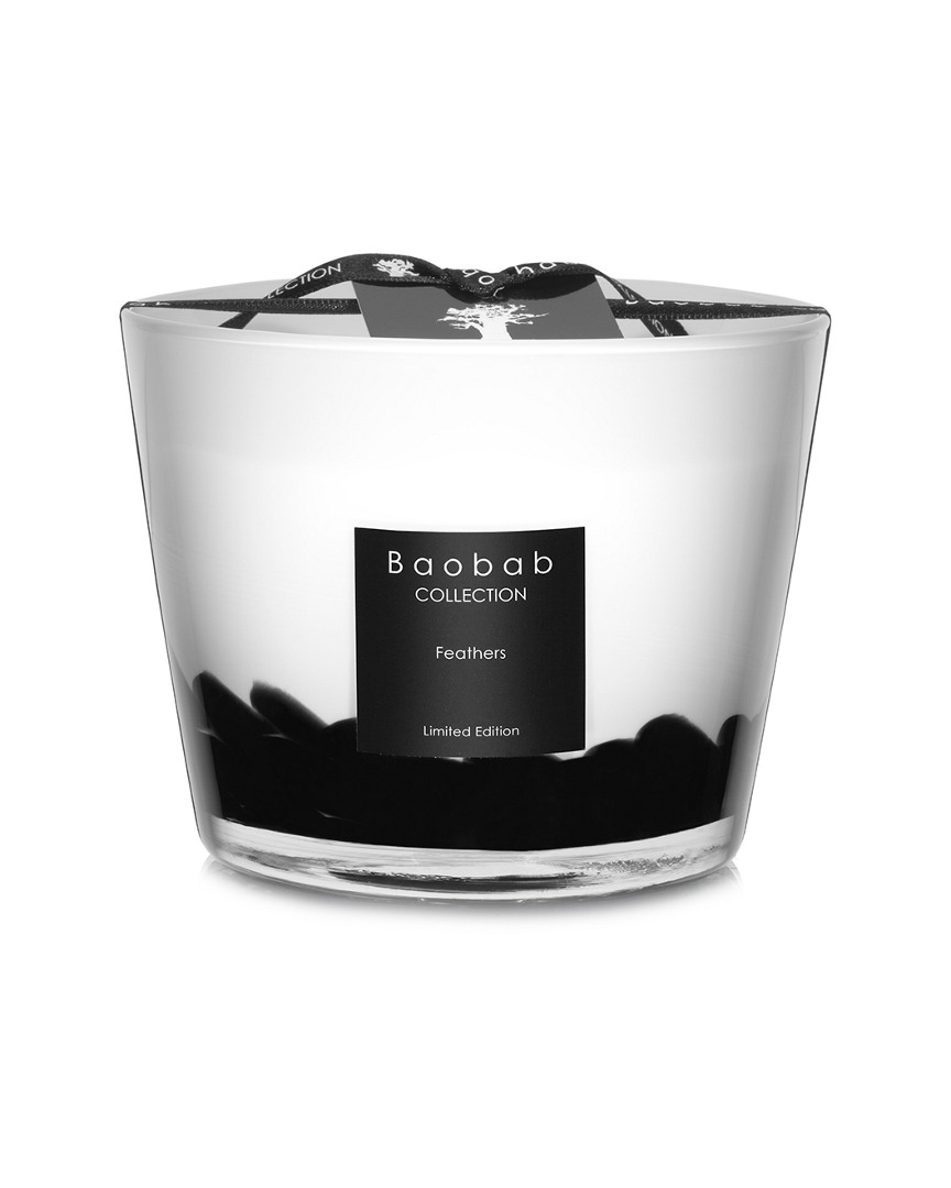 Baobab Collection Max 10 Feathers Candle In Gray