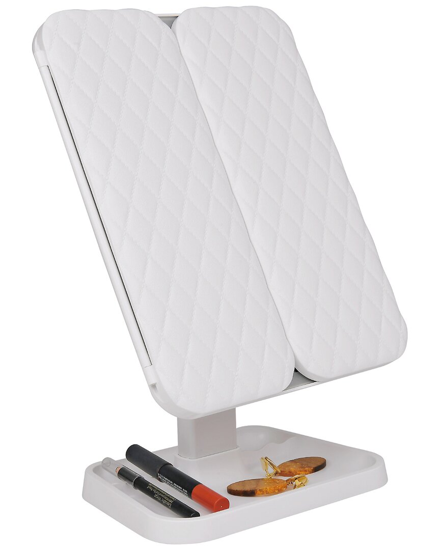 Lax Gadgets Lax Rechargeable Foldable Led Make Up Mirror In White