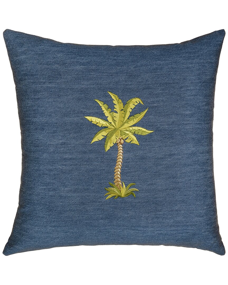 Linum Home Textiles Colton Denim Pillow Cover In Blue