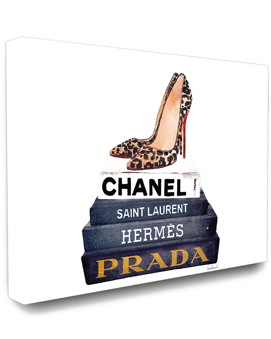 Stupell Industries Glam Fashion Book Set Leopard Pumps Heels