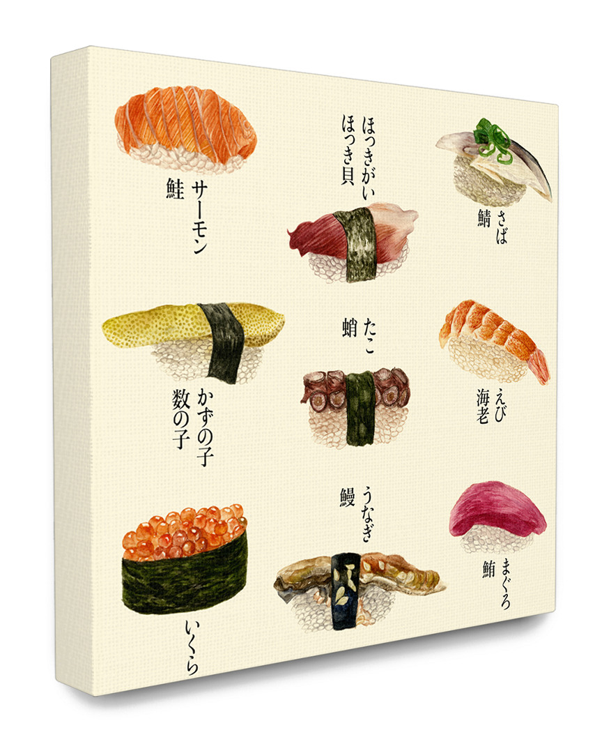 Stupell Sushi Illustration Chart