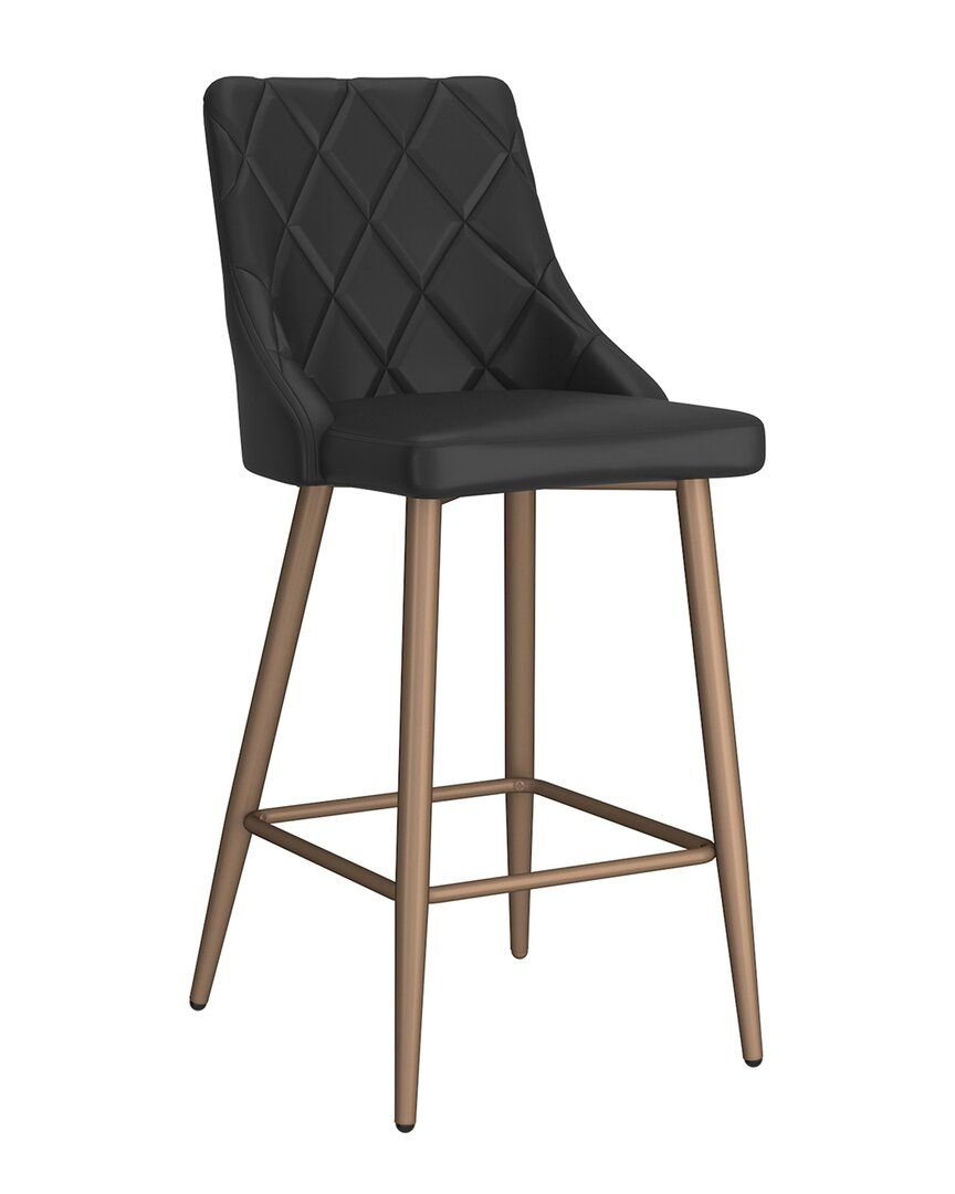 Worldwide Home Furnishings Set Of 2 Contemporary Counter Stools In Black