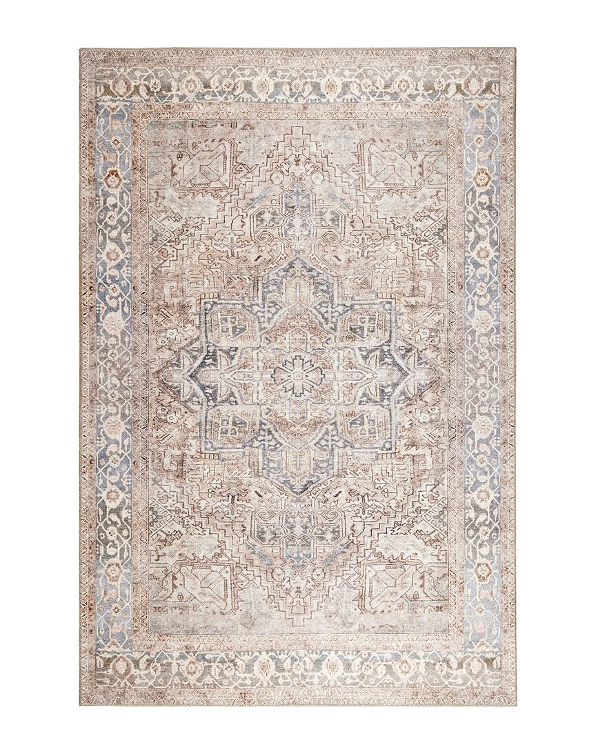 Obeetee Bergen Persian Medallion Easy Care Polyester Rug