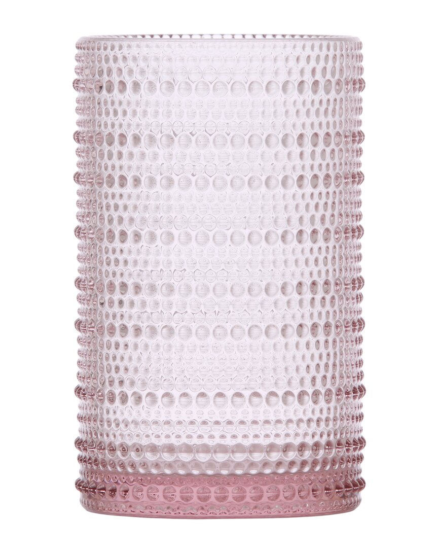 Fortessa Set Of 6 Jupiter Pink 13oz Iced Beverage Glasses In Pink