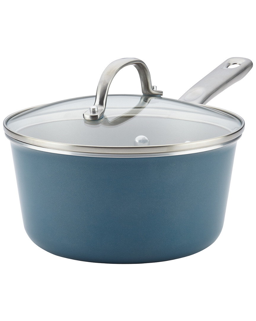 Ayesha Curry Home Collection Porcelain Enamel Nonstick Covered Saucepan