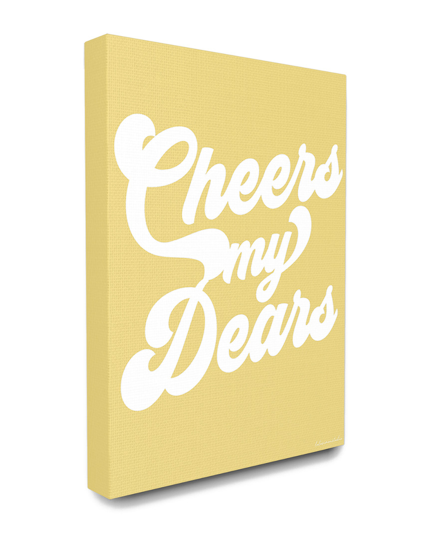 Stupell Home Decor Collection Retro Script Cheers My Dears Typography