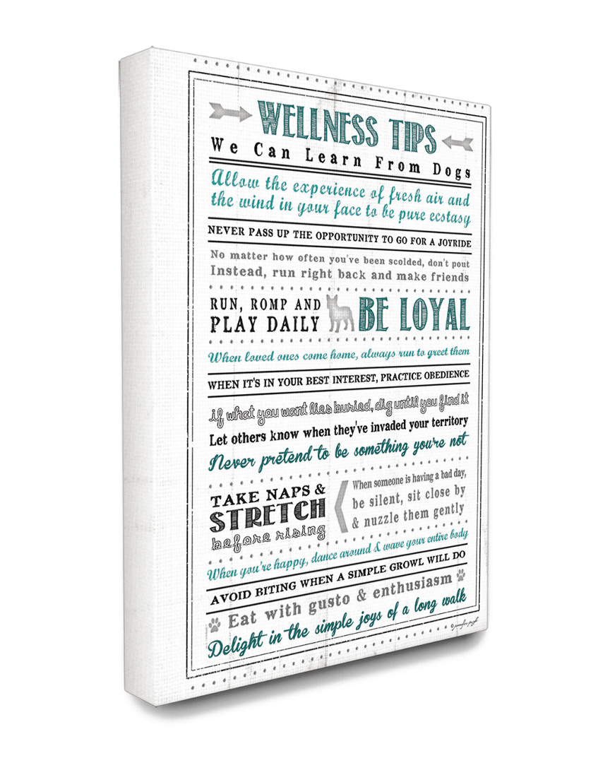 Stupell Home Decor Wellness Tips Typography