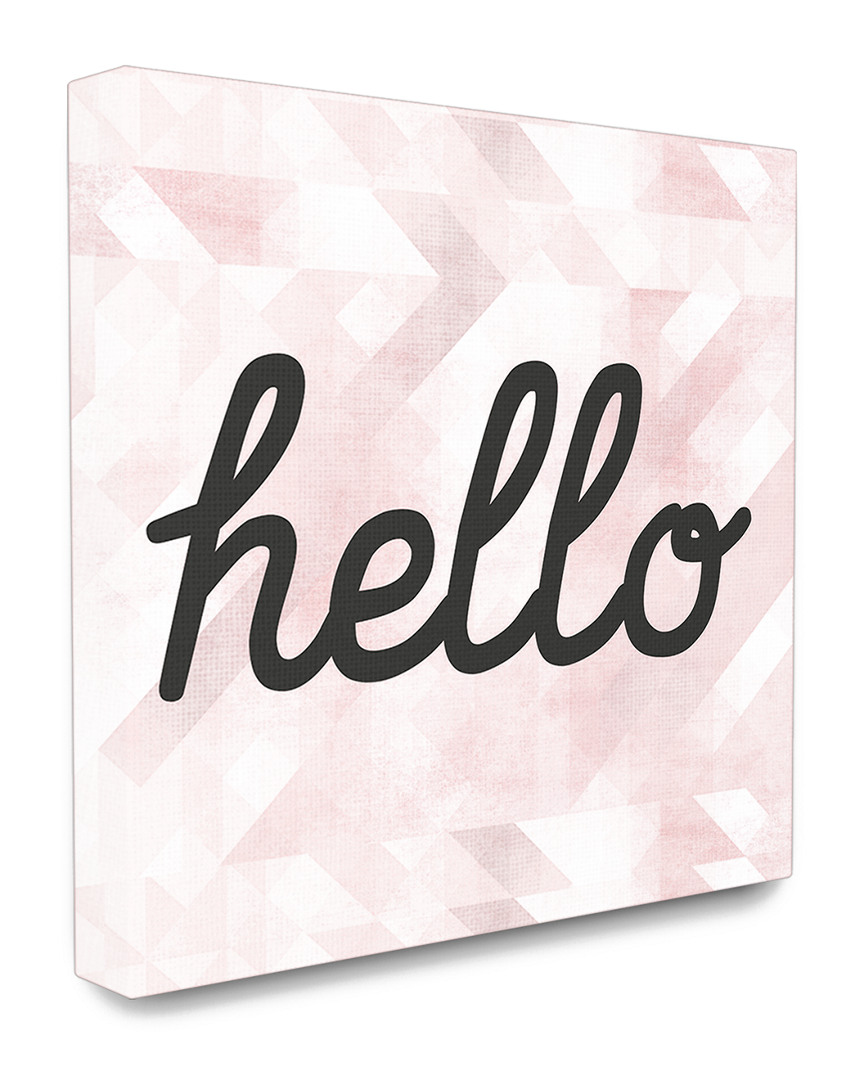 Stupell Industries Hello Pink Geometric Typography