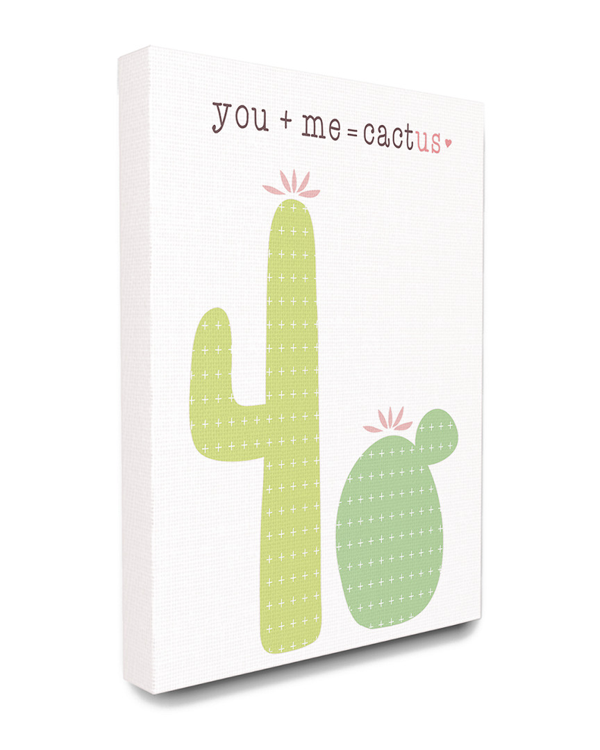 Stupell Pink And Green You Plus Me Equals Cactus