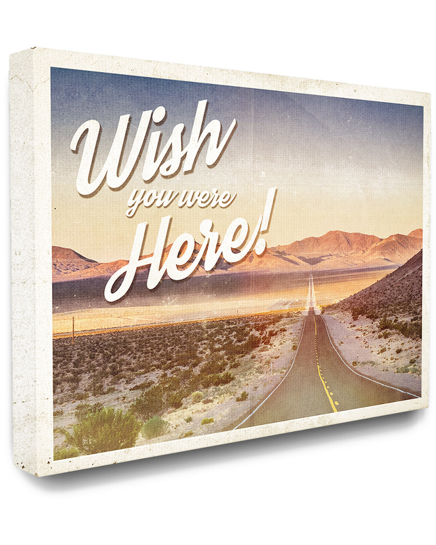 Stupell Home Decor Collection Wish You Were Here Open Road Western Landscape Postcard