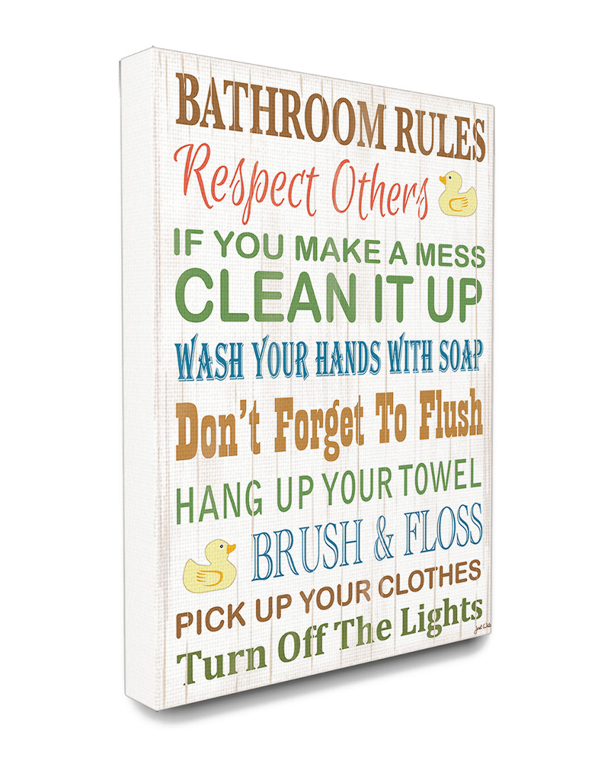 Stupell Bathroom Rules Typography Rubber Ducky Bathroom