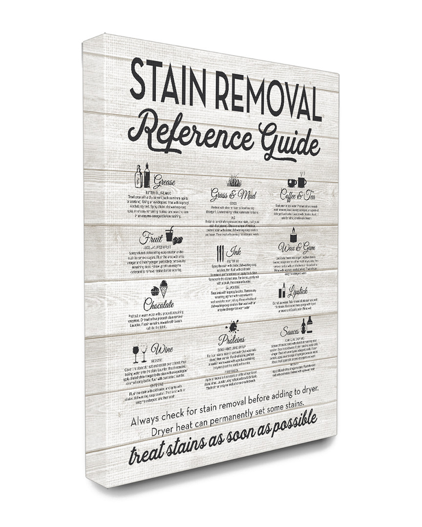 Stupell Home Decor Stain Removal Reference Guide Typography