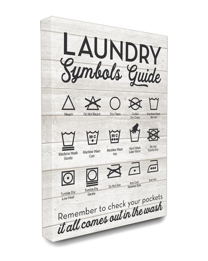 Stupell Laundry Symbols Guide Typography