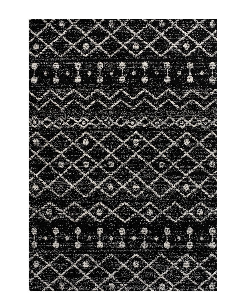 Jonathan Y Aksil Moroccan Beni Souk Polypropylene Rug In Black